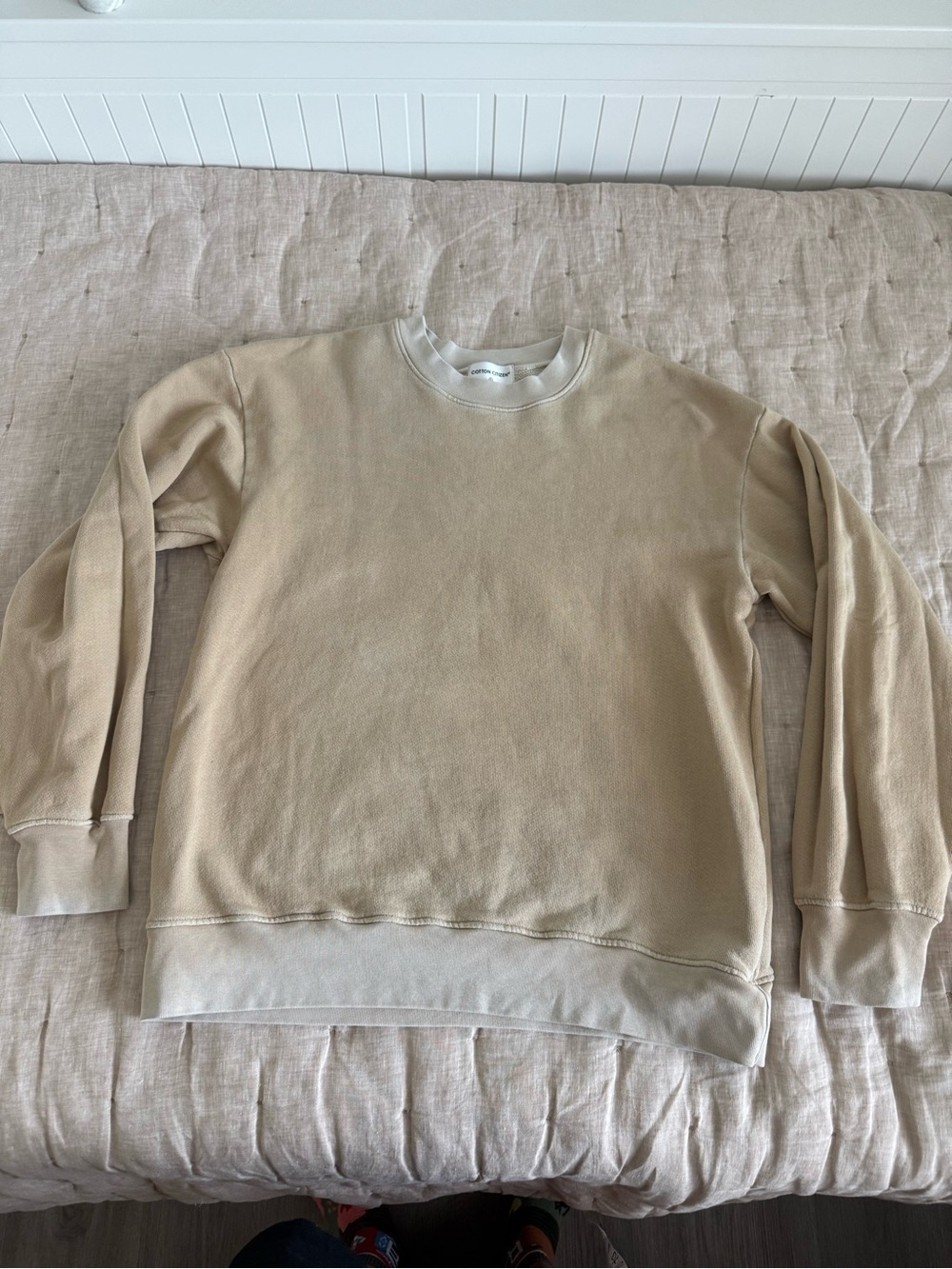 Cotton Citizen Bronx Oversized Sweatshirt Sand Size Small
